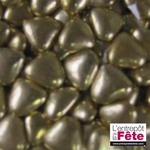 Dragées coeur au chocolat Or