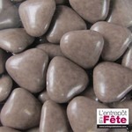 Dragées coeur au chocolat Taupe