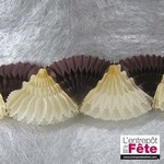 Guirlande éventail Bicolore Chocolat et Ivoire