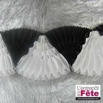 Guirlande éventail Bicolore Noir et Blanc