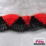 Guirlande éventail Bicolore Rouge et Noir