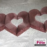 Guirlande 2 coeurs Marron