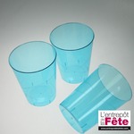 Verres transparents x20 Bleu