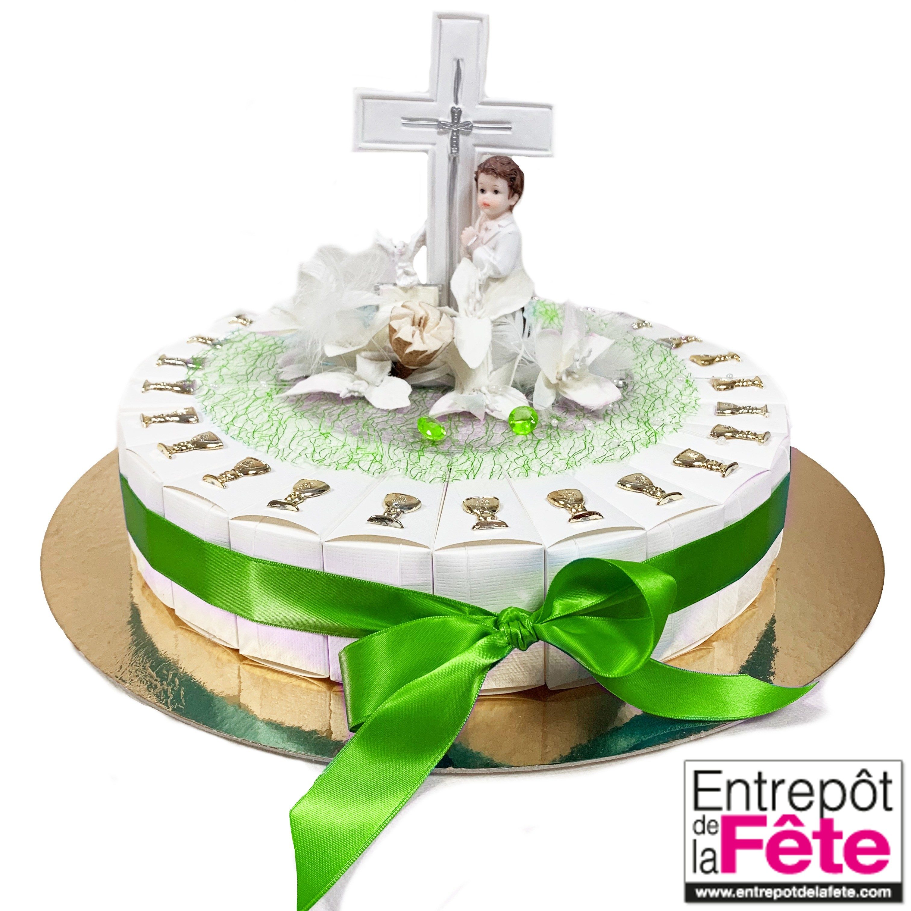 Gateau De Dragee Communion Garcon L Entrepot De La Fete Gateau De Dragee Communion Garcon L Entrepot De La Fete