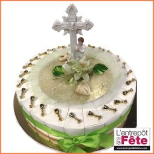 Gateau de dragée communion garçon