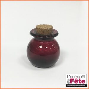 Contenant à dragées boule en verre Bordeau