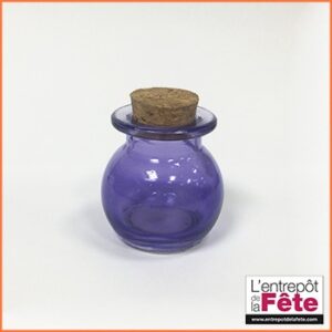Contenant à dragées boule en verre Parme