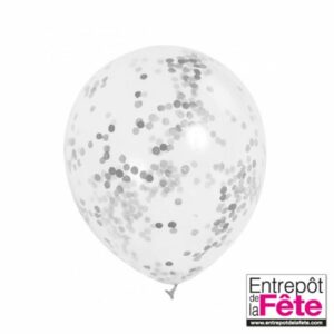 Ballons couleur blanche Métal nacré - Décoration anniversaire enfants