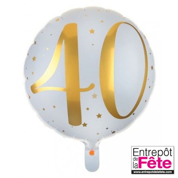 Ballon Helium 40 ans - L'Entrepôt de la Fête