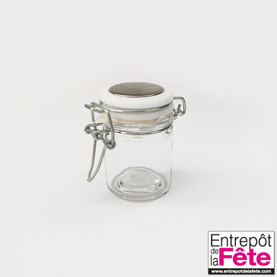 Petit pot en verre blanc - L'Entrepôt de la Fête