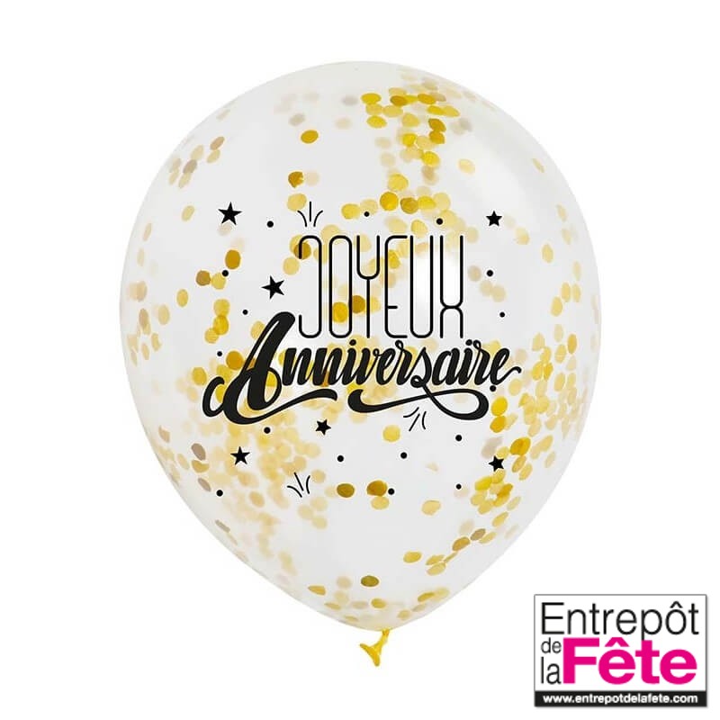 Ballons de Baudruche Métalliques Joyeux Anniversaire Rose Fuchsia