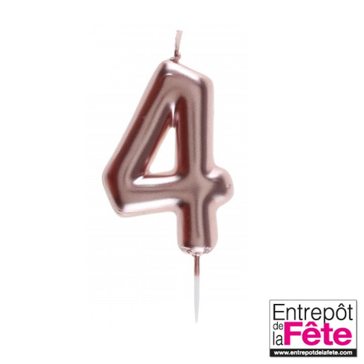 Bougies d'Anniversaire Chiffre Rose Gold