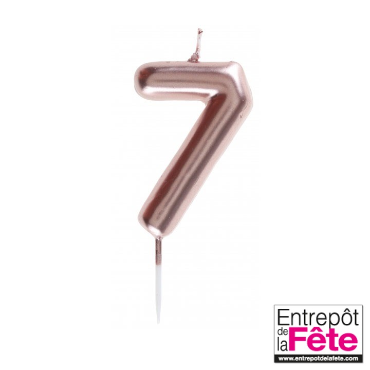 Bougies d'Anniversaire Chiffre Rose Gold