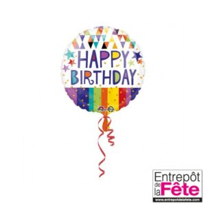 Ballon helium Happy birthday - Déco anniversaire enfant/adulte