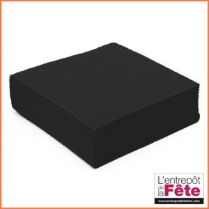 Lot de 50 serviettes voie sèche noir.