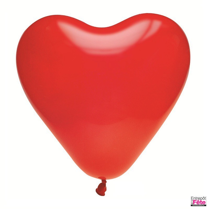 Ballons coeur x8 Rouge - L'Entrepôt de la Fête
