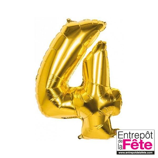 ballon chiffre anniversaire doré alu 86cm chiffre numéro 1 doré