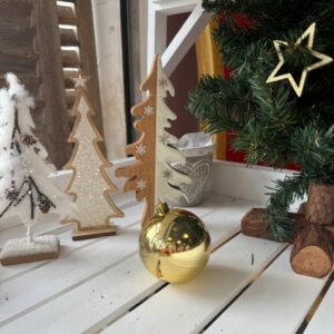 Vingt boules de Noël dorées de 8 cm en lot, parfaites pour le remplissage et la brillance du sapin.