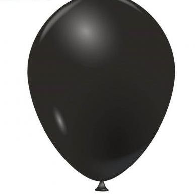 Ballon de baudruche confettis noirs pour decoration Halloween