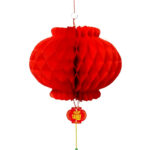 lanterne chinoise rouge  alvéolée