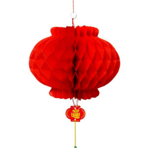 lanterne chinoise rouge  alvéolée