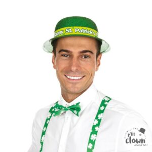 chapeau melon en plastique vert